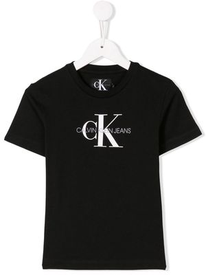 Calvin Klein Kids logo print T-shirt - Black
