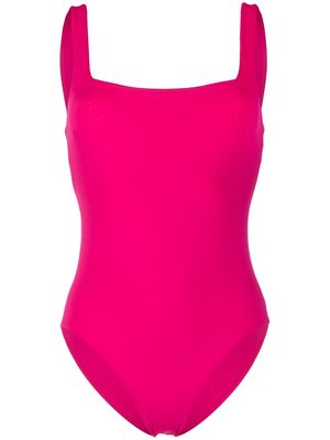 BONDI BORN Margot square-neck swimsuit - Pink