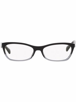 Prada Eyewear angular-arm rectangular glasses - Black
