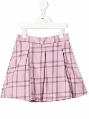 Siola check-pattern flared skirt - Pink