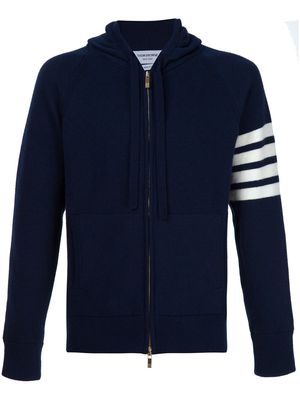 Thom Browne knitted zip hoodie - Blue