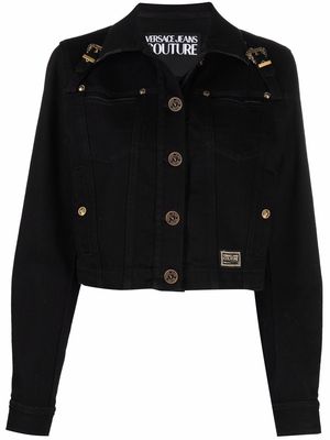 Versace Jeans Couture buckle-embellished denim jacket - Black