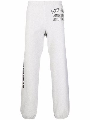 Champion graphic-print cotton track trousers - Grey