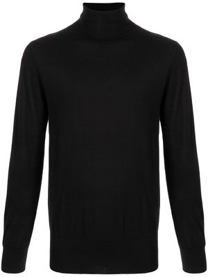 N.Peal fine knit roll neck jumper - Black