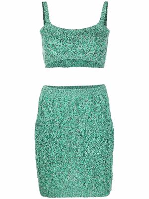 ETRO knitted two-piece skirt set - Green