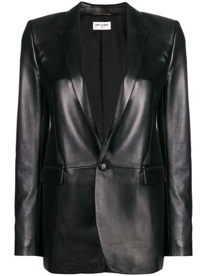 Saint Laurent leather blazer - Black