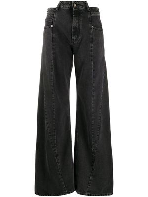 Maison Margiela Décortiqué wide-leg jeans - Black