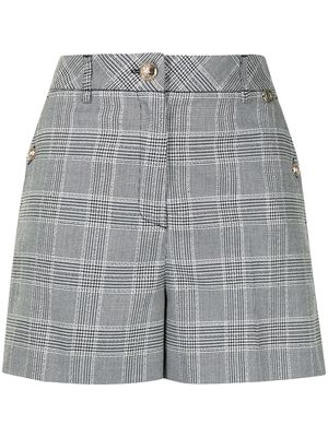 TWINSET tailored check-print shorts - Grey