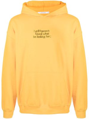 Liberaiders embroidered slogan pullover hoodie - Yellow