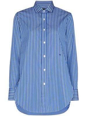 HommeGirls vertical-stripe cotton shirt - Blue