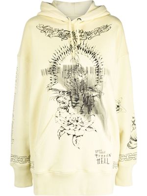 Givenchy oversized printed hoodie - Yellow