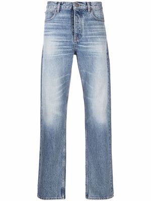 FRAME washed straight-leg jeans - Blue