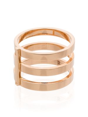 Repossi 18kt rose gold triple row ring - Pink