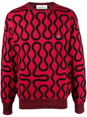 Vivienne Westwood abstract-pattern jumper - Red