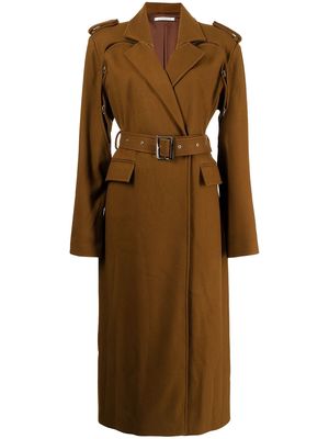 Boyarovskaya belted-waist trench coat - Brown
