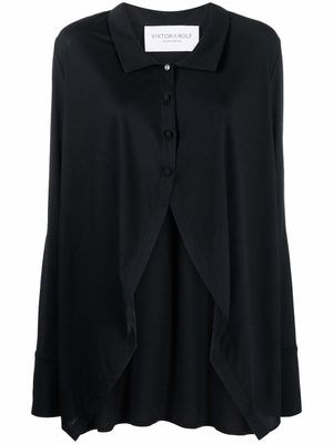 Viktor & Rolf curved hem blouse - Black
