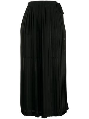 Valentino pleated midi skirt - Black