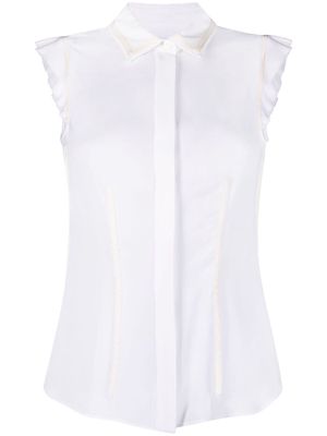 Moschino inside-out effect sleeveless shirt - White