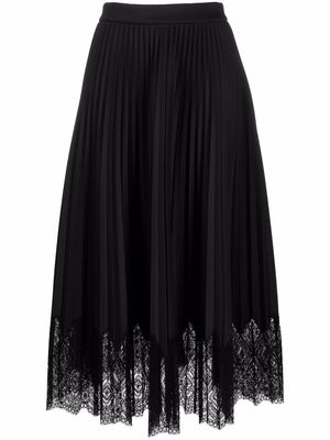 Ermanno Ermanno lace-trim maxi skirt - Black