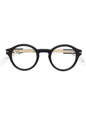 Eyewear by David Beckham round frame glasses - Black