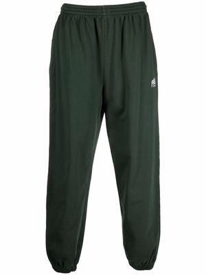 Balenciaga slogan-print cotton track pants - Green