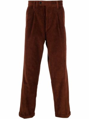 Baracuta corduroy straight-leg trousers - Brown