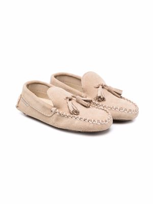 BabyWalker suede tassel-detail loafers - Neutrals