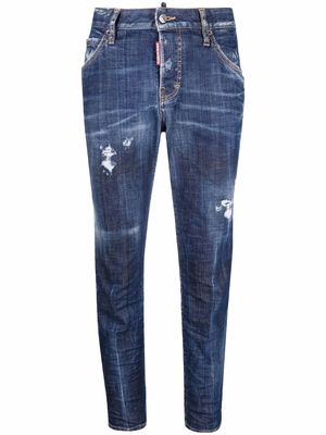 Dsquared2 distressed-effect slim-fit jeans - Blue