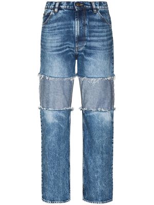 Maison Margiela reverse-panel high-rise boyfriend jeans - Blue