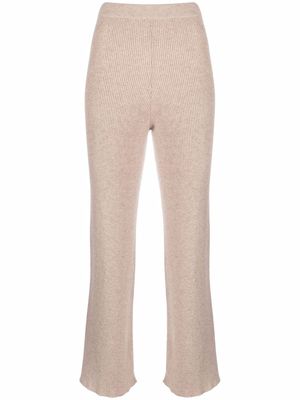 There Was One knitted cropped trousers - Neutrals