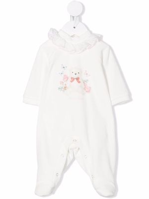 Monnalisa teddy-bear print pyjamas - White