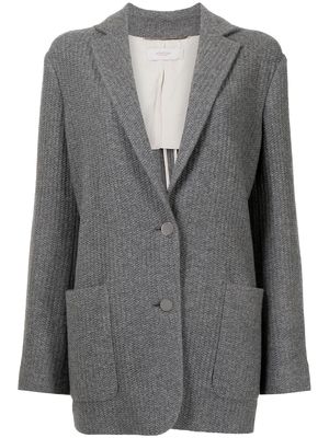 Agnona cashmere single-breasted blazer - Grey