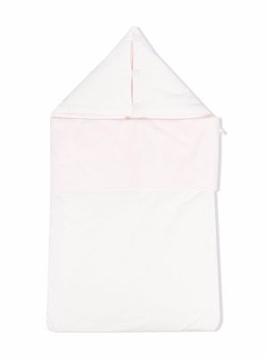 Emporio Armani Kids buttoned cotton sleep bag - White