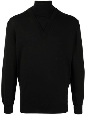 Lemaire fine-knit high-neck jumper - Black