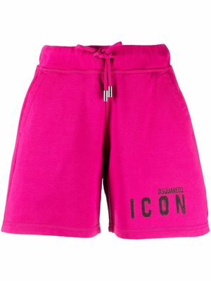 Dsquared2 Icon logo print track shorts - Pink
