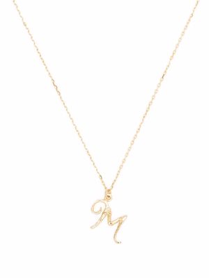 Alex Monroe 18kt yellow gold Enchanted Twig M alphabet necklace