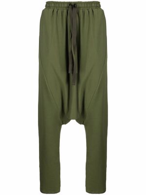 Alchemy drop-crotch drawstring trousers - Green
