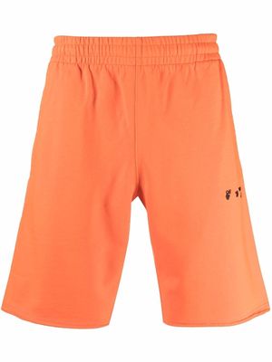 Off-White logo-print track shorts - Orange