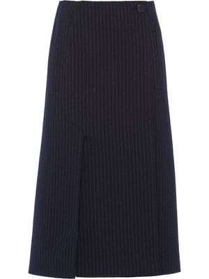 Prada pinstripe wool pencil skirt - Blue