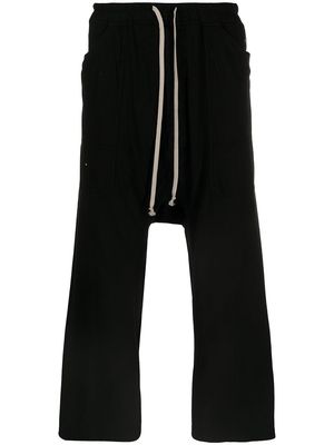 Rick Owens DRKSHDW drop-crotch cropped trousers - Black