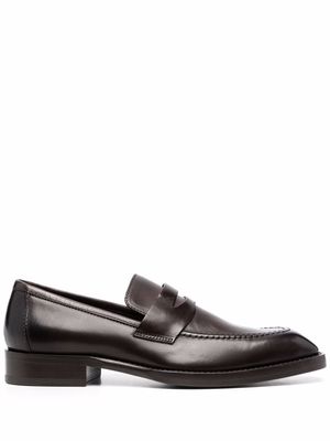 PAUL SMITH square toe loafers - Brown