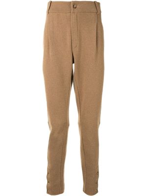 Dolce & Gabbana pleat-detailing wool trousers - Brown