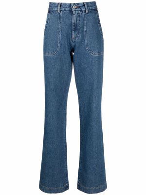 A.P.C. high-rise wide-leg jeans - Blue