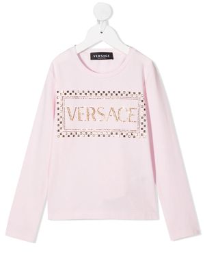 Versace Kids logo-print T-shirt - Pink