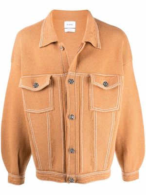 Barrie oversized cashmere jacket - Brown