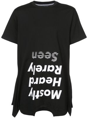 Mostly Heard Rarely Seen upside down logo T-shirt - Black