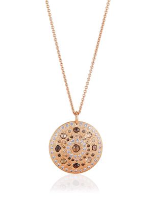 De Beers Jewellers 18kt rose gold Talisman Large Medal diamond pendant necklace - Metallic