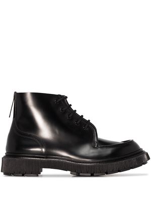 Adieu Paris Typ 165 leather military boots - Black