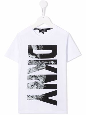 Dkny Kids logo-print short-sleeve T-shirt - White
