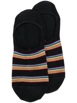 PAUL SMITH striped short socks - Black